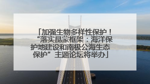 加强生物多样性保护！“落实昆蒙框架：海洋保护地建设和南极公海生态保护”主题论坛将举办