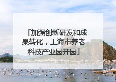 加强创新研发和成果转化，上海市养老科技产业园开园