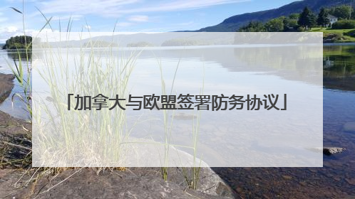 加拿大与欧盟签署防务协议