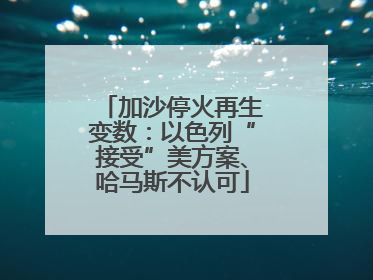 加沙停火再生变数：以色列“接受”美方案、哈马斯不认可