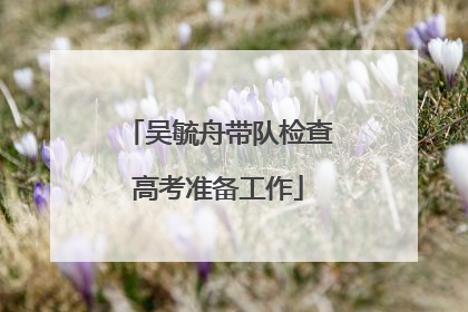 吴毓舟带队检查高考准备工作