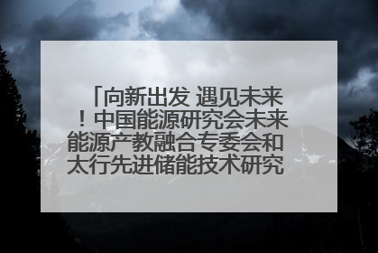向新出发 遇见未来！中国能源研究会未来能源产教融合专委会和太行先进储能技术研究院在保定成立