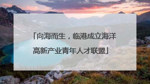 向海而生，临港成立海洋高新产业青年人才联盟