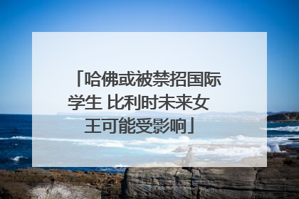 哈佛或被禁招国际学生 比利时未来女王可能受影响