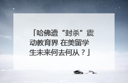 哈佛遭“封杀”震动教育界 在美留学生未来何去何从？