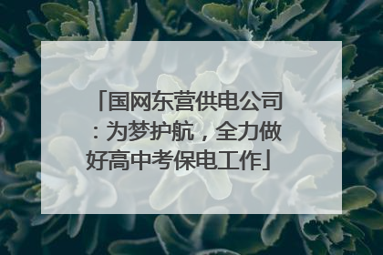 国网东营供电公司：为梦护航，全力做好高中考保电工作