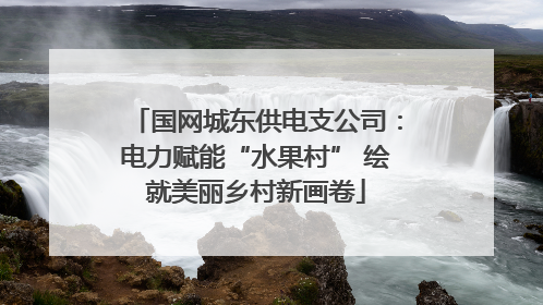 国网城东供电支公司：电力赋能“水果村” 绘就美丽乡村新画卷