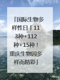 国际生物多样性日丨113种+112种+15种！重庆生物因多样而精彩