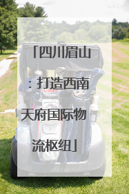 四川眉山：打造西南天府国际物流枢纽