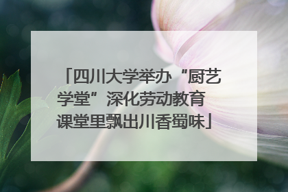 四川大学举办“厨艺学堂”深化劳动教育 课堂里飘出川香蜀味