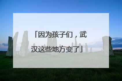 因为孩子们，武汉这些地方变了