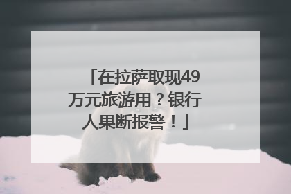 在拉萨取现49万元旅游用？银行人果断报警！