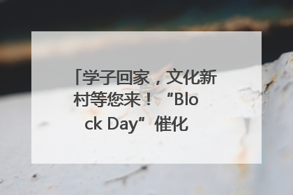 学子回家，文化新村等您来！“Block Day”催化学院式街区新生态