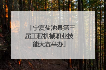 宁夏盐池县第三届工程机械职业技能大赛举办