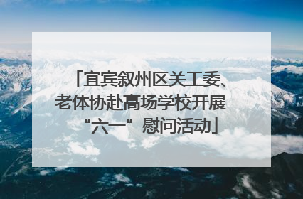 宜宾叙州区关工委、老体协赴高场学校开展“六一”慰问活动