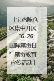 宝鸡陈仓区集中开展“6･26国际禁毒日”禁毒教育宣传活动