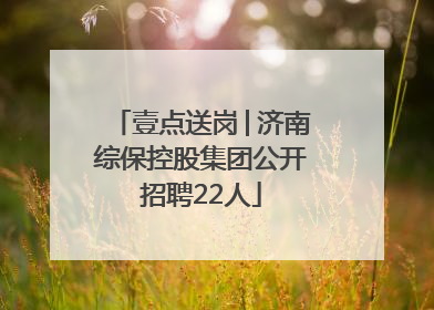 壹点送岗│济南综保控股集团公开招聘22人