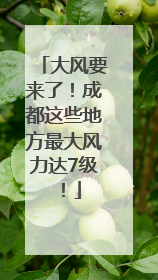 大风要来了！成都这些地方最大风力达7级！