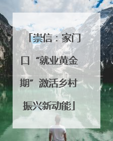 崇信：家门口“就业黄金期”激活乡村振兴新动能