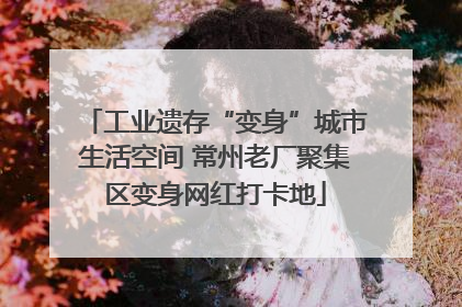 工业遗存“变身”城市生活空间 常州老厂聚集区变身网红打卡地