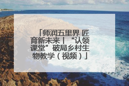 师润五里界 匠育新未来丨“认领课堂”破局乡村生物教学（视频）