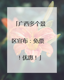 广西多个景区宣布：免票！优惠！