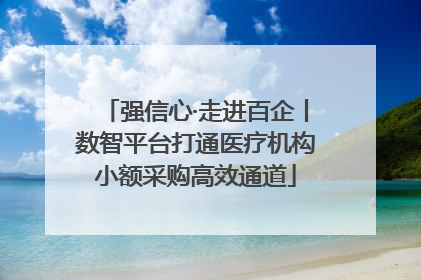 强信心·走进百企丨数智平台打通医疗机构小额采购高效通道