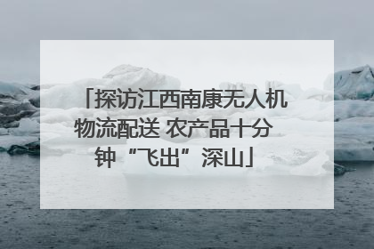 探访江西南康无人机物流配送 农产品十分钟“飞出”深山