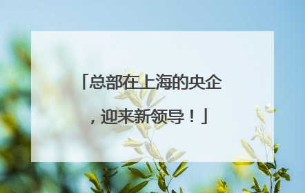总部在上海的央企，迎来新领导！