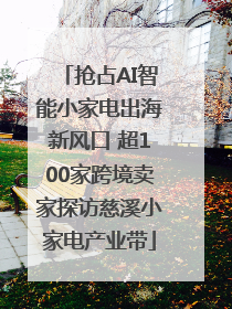 抢占AI智能小家电出海新风口 超100家跨境卖家探访慈溪小家电产业带