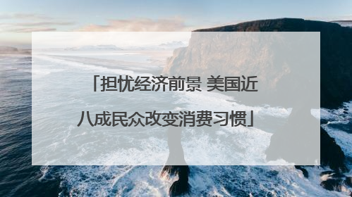 担忧经济前景 美国近八成民众改变消费习惯