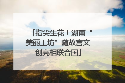指尖生花！湖南“美丽工坊”随故宫文创亮相联合国