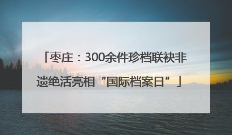 枣庄：300余件珍档联袂非遗绝活亮相“国际档案日”