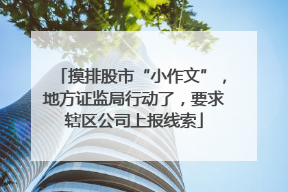 摸排股市“小作文”，地方证监局行动了，要求辖区公司上报线索