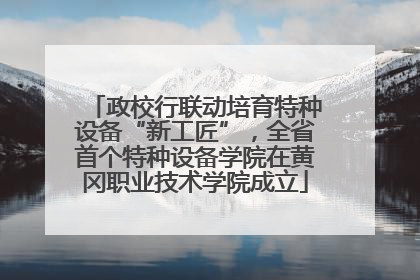 政校行联动培育特种设备“新工匠”，全省首个特种设备学院在黄冈职业技术学院成立