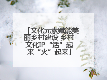 文化元素赋能美丽乡村建设 乡村文化IP“活”起来“火”起来