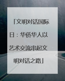 文明对话国际日：华侨华人以艺术交流串起文明对话之路