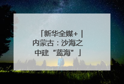 新华全媒+｜内蒙古：沙海之中建“蓝海”