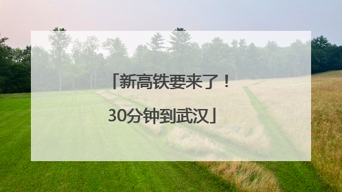 新高铁要来了！30分钟到武汉