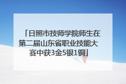 日照市技师学院师生在第二届山东省职业技能大赛中获3金5银1铜