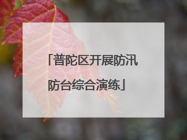 普陀区开展防汛防台综合演练
