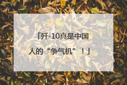 歼-10真是中国人的“争气机”！