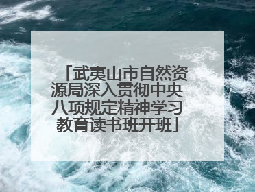 武夷山市自然资源局深入贯彻中央八项规定精神学习教育读书班开班