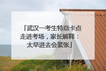武汉一考生特意卡点走进考场，家长解释：太早进去会紧张