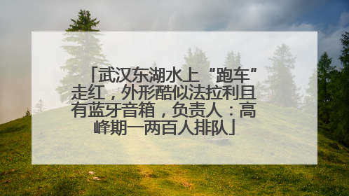 武汉东湖水上“跑车”走红，外形酷似法拉利且有蓝牙音箱，负责人：高峰期一两百人排队