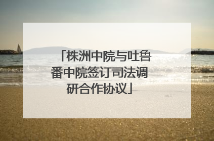株洲中院与吐鲁番中院签订司法调研合作协议