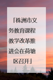 株洲市义务教育课程教学改革推进会在荷塘区召开