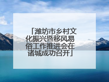 潍坊市乡村文化振兴暨移风易俗工作推进会在诸城成功召开