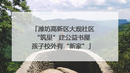 潍坊高新区大观社区“筑巢”建公益书屋 孩子校外有“新家”