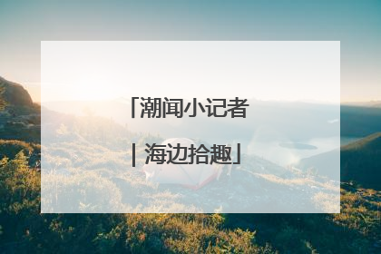潮闻小记者｜海边拾趣